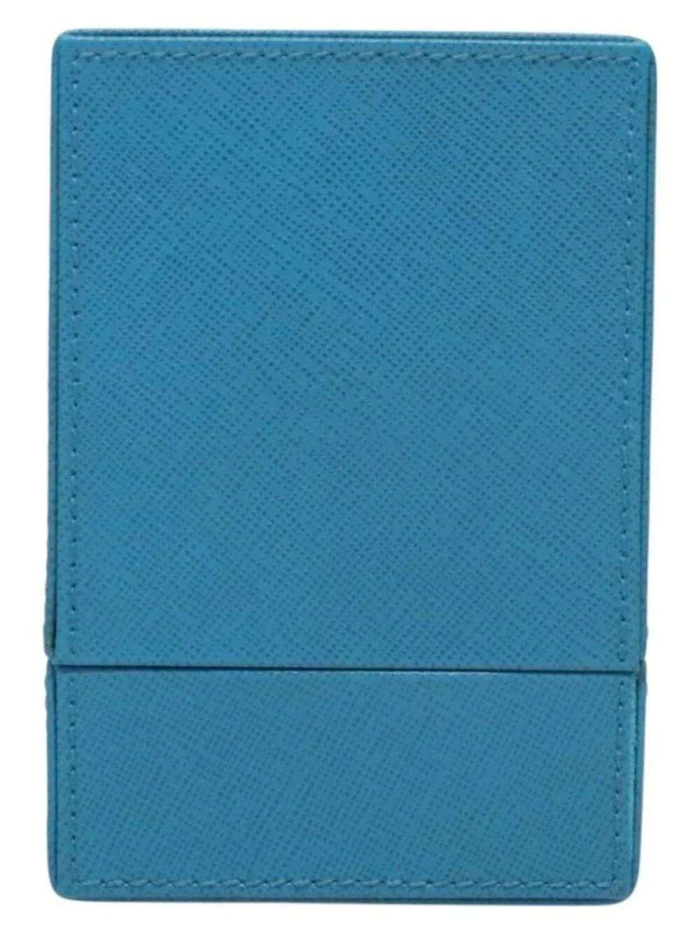 PRADA Cosmetic Pouch Leather Blue Auth 118869M